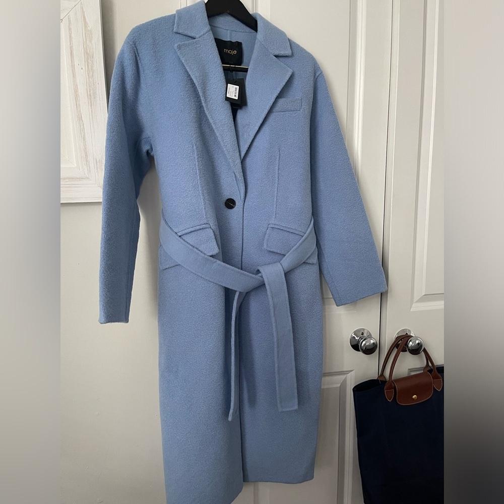 Make Blue Clair Wool Coat